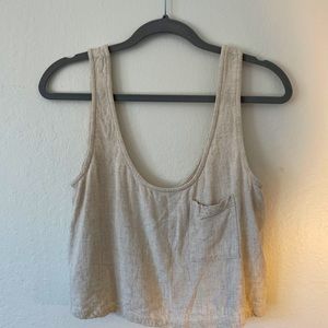 Rachel Pally Linen Blend Pocket Tank